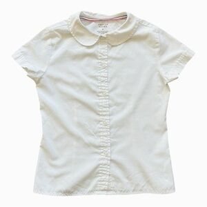 Girls French Toast School Uniform Short Sleeve Peter Pan Collar Blouse Size 8